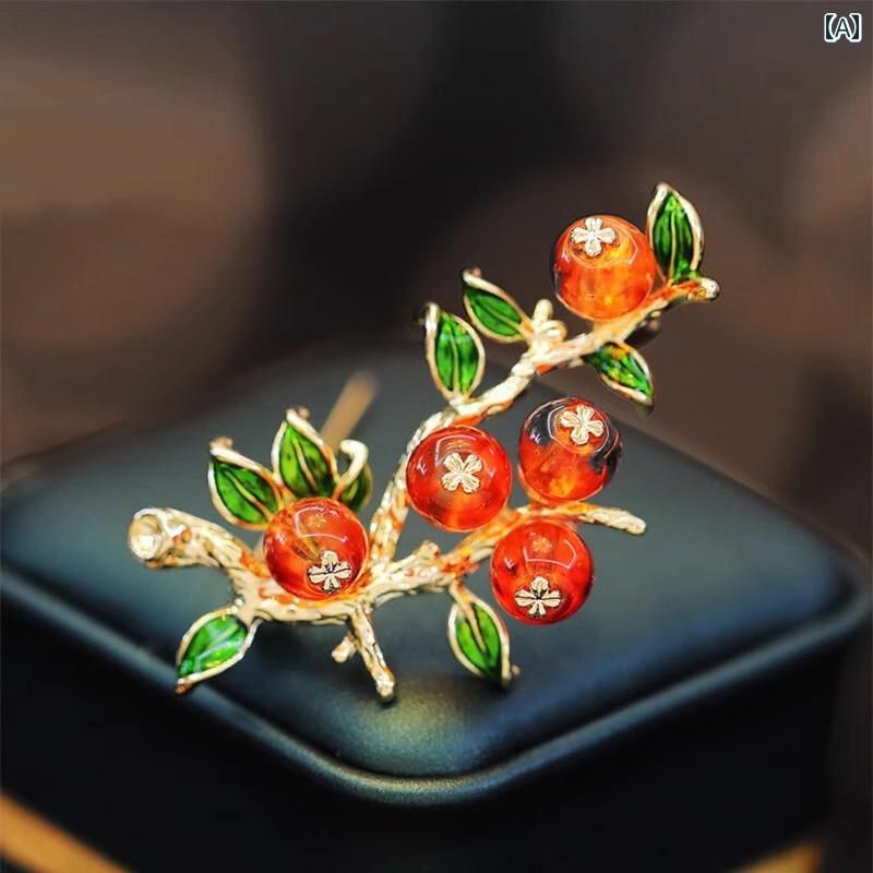 ブローチ おしゃれ ピン 華やか 上品 アクセサリー 中国風 レディース パール タッセル レトロ チャイ..