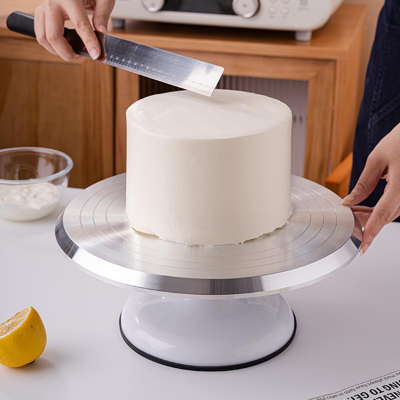 ケーキ 回転台 デコレーション お菓子作り ガスケット 滑り止めパッド アルミ合金 ターンテーブル 誕生..