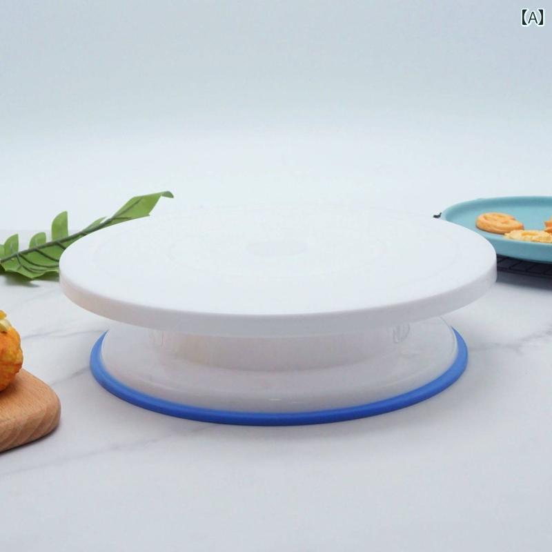 ケーキ 回転台 デコレーション お菓子作り ターンテーブル 家庭用 ツール トレイ 滑り止め ストリップ 白