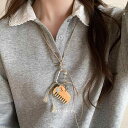 コーム ネックレス くし 櫛 アクセサリー レディース レザー ロープ ペンダント キーホルダー 秋冬 クマ