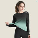 ピラティス ウェア 長袖 ヨガ スポーツウェア トレーニング フィットネス レディース 速乾 大きいサイズ ゆったり 秋冬 緑 グレー