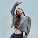 ピラティス ウェア 長袖 ヨガ スポーツウェア トレーニング フィットネス レディース セクシー スリーブ グレー 青 紫