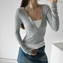 ピラティス ウェア 長袖 ヨガ スポーツウェア トレーニング フィットネス レディース カジュアル Vネック ストレッチ ストレート ショルダー ランニング レ...