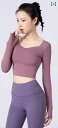 ピラティス ウェア 長袖 ヨガ スポーツウェア トレーニング フィットネス パンツ レディース 秋 ランニング 紫 水色 黒