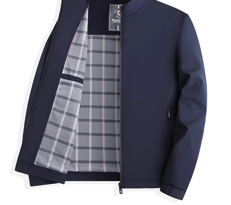 ジャージ メンズ 中高年 お父さん ジャケット ジップアップ カジュアル ビジネス 春秋 カーキ レッド ブラック