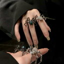 スパイダー 蜘蛛 指輪 リング アクセサリー メンズ レディース ダーク パンク メタル ゴールド 白 黒