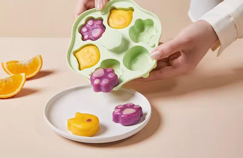 シリコン 型 蒸しパン ベビーフード ソーセージ ベーキング ツール 食品用 家庭用 製菓器具 グリーン ..