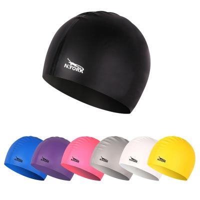 スイムキャップ 大人 水泳帽 メンズ レディース 夏 耳カバー ロングヘア 防水 シリコン 水泳 ブラック ホワイト パープル