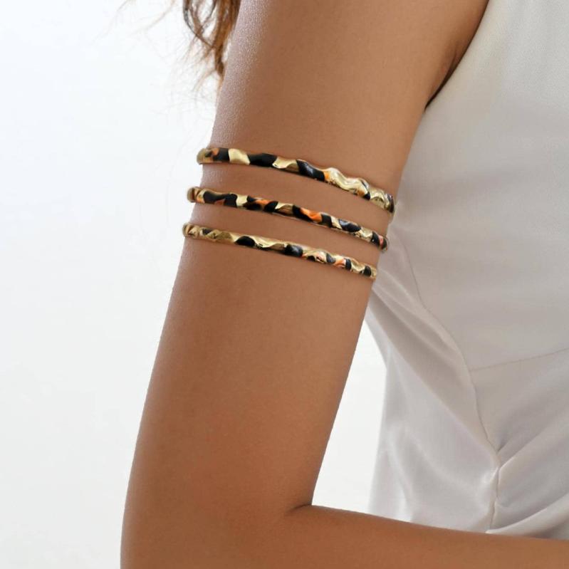 アームレット バングル 腕輪 ブレスレット 二の腕 アクセサリー レディース オープン パンク ジュエリー ゴールド