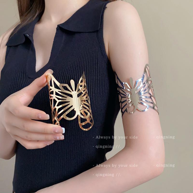 アームレット バングル 腕輪 ブレスレット 二の腕 アクセサリー 蝶 レディース ジュエリー シルバー ゴールド