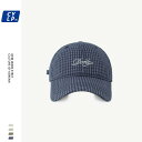 キャップ 帽子 レディース 春夏 Y2K カジュアル ストリート 韓国 ファッション ベースボールキャップ ソフトトップ 小顔効果 刺繍 チェック ホワイト ベージュ カーキ