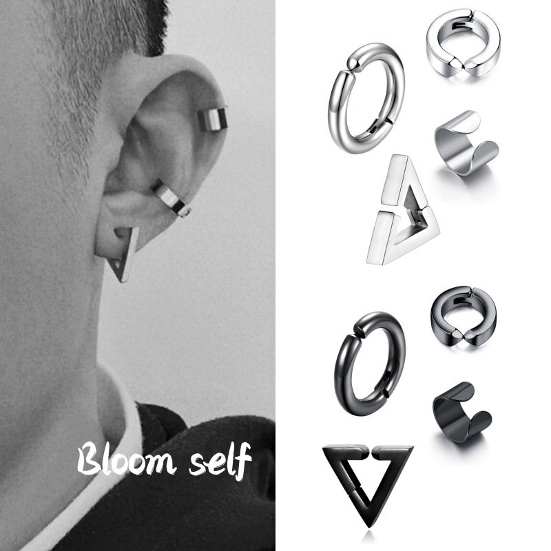 イヤーカフ メンズ レディース アクセサリー クリップ 穴あけなし イヤリング ヒップホップ シンプル シルバー ブラック