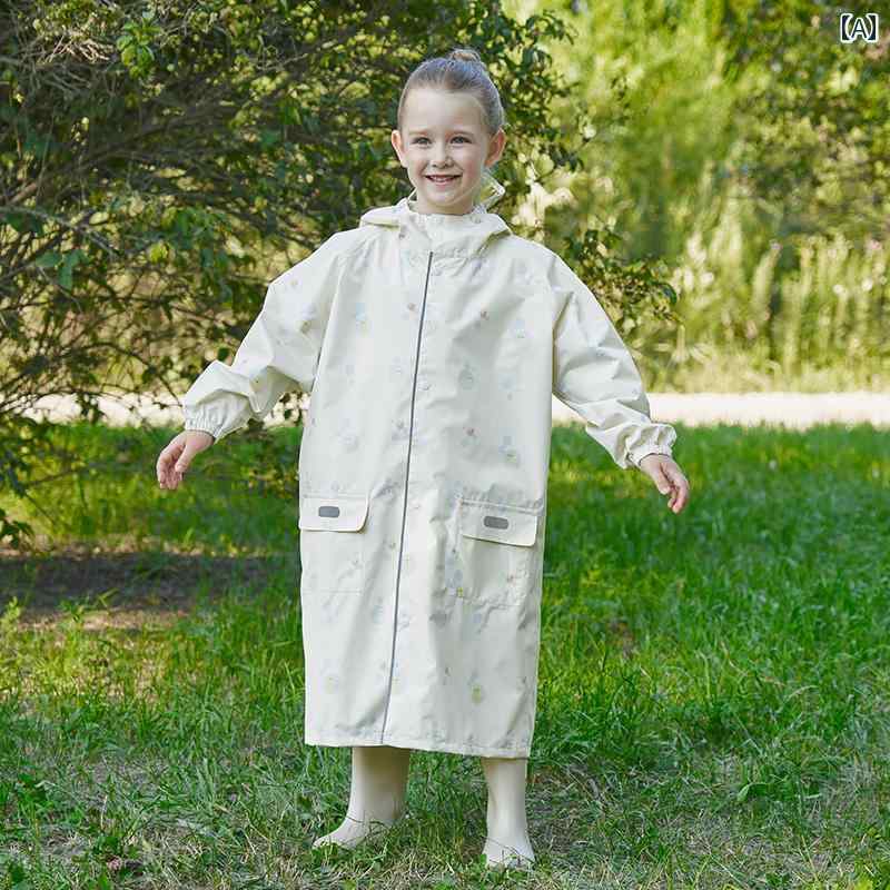 レインコート キッズ カッパ 男の子 女の子 子供 小学生 幼稚園 軽量 ホワイト グリーン ピンク