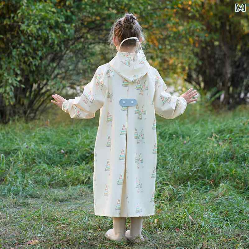 レインコート キッズ カッパ 男の子 女の子 幼稚園 小学生 全身防水 ランドセルスペース ピンク ホワイト グリーン