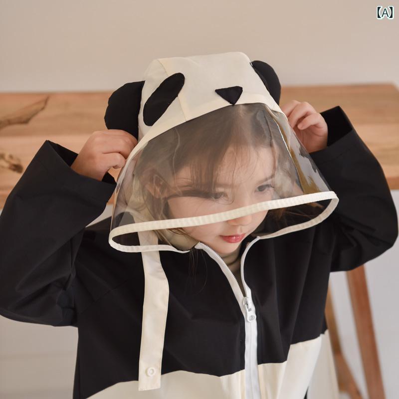 レインコート キッズ カッパ 男の子 女の子 子供用 赤ちゃん 幼児 パンダ ポンチョ かわいい 動物