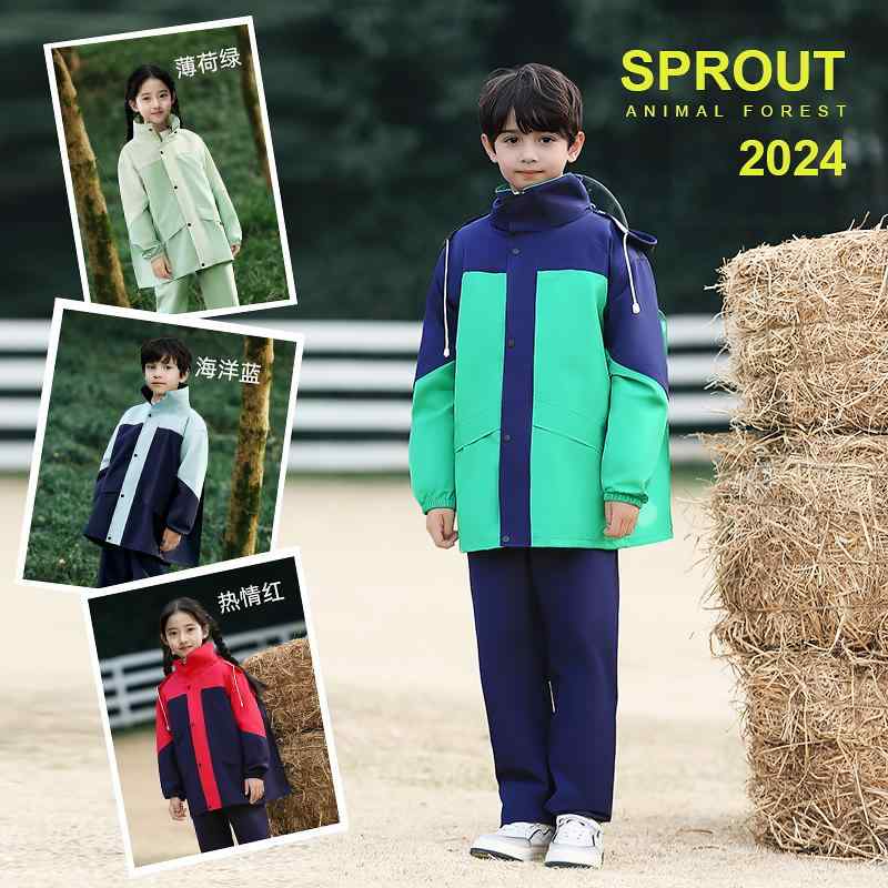 レインコート キッズ カッパ 男の子 女の子 子供 小学生 通学 全身防水 ランドセルスペース グリーン ブルー レッド