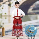 スカート 女の子 女の子 漢服 馬面スカート 明代 プリンセスライン チャイナドレス風 中国風 レトロ的 エレガント 上品 Aライン ロング丈