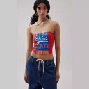 タンクトップ レディース 欧米風 チューブトップ 数字プリント へそ出し セクシー スタイル ポリエステル 70% 80% 伸縮性 赤色 S M L