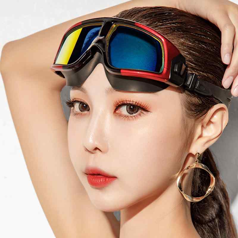 ゴーグル メンズ レディース 水上バイク 海 川遊び スポーツ メガネ 大判 レッド ホワイト ブラック