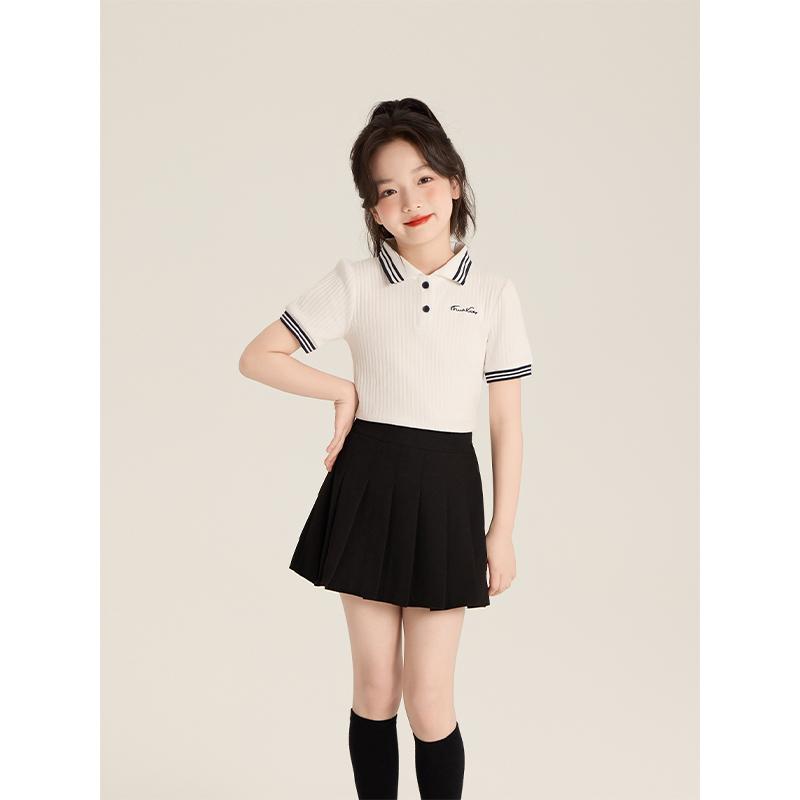 ポロシャツ キッズ 半袖 女の子 子供服 夏 カジュアル かわいい ガーリー ファッション おしゃれ トッ..