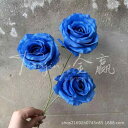 造花 アーティフィシャルフラワー アナローズ ダイヤモンドローズ 3輪 ウェディング 結婚式 アーチ装飾 ブライダルアレンジメント シルク製 リアル 室内装飾 フォトプロップス