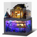 ミニチュアハウス DIYキット 木製 組み立て式 建築模型 ハワイアンリゾート 海辺の別荘 シーサイドヴィラ ドールハウス ジオラマ 大人の趣味 プレゼント インテリア