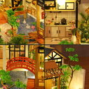 ミニチュアハウス DIY 組立式 手作り 木製 中国風 古典風 庭園風 田園風景 ドールハウス 模型 建築模型 置物 オブジェ インテリア ホビー 大人向け プ...