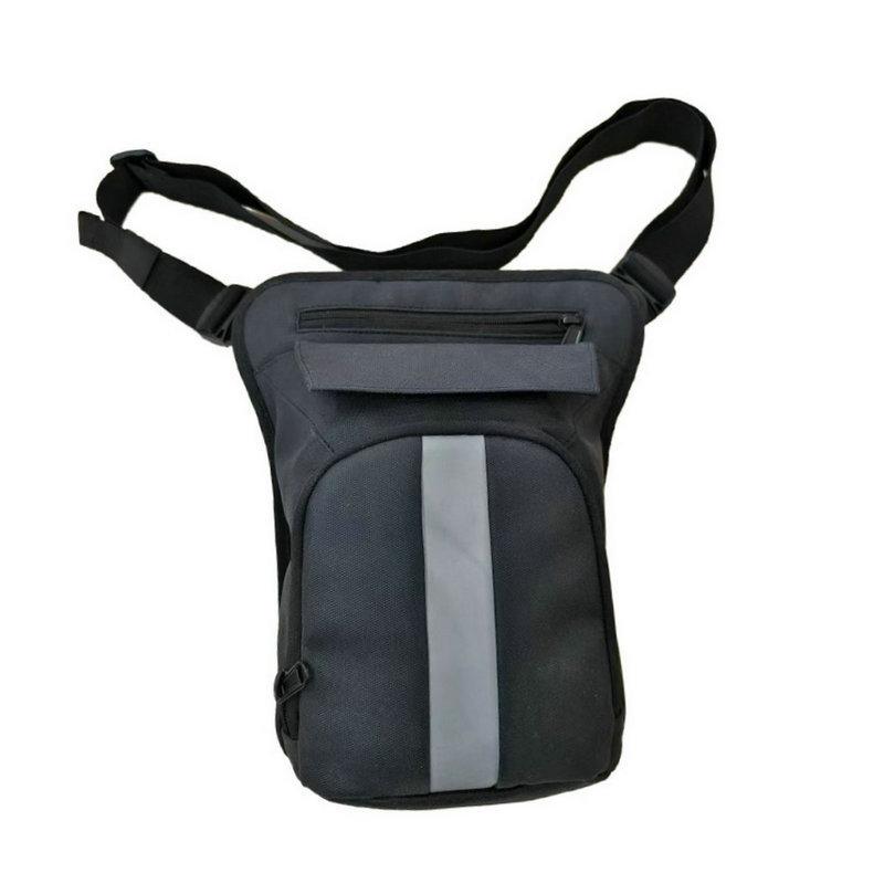 バッグ メンズ 男性用 バイク ライディング ツーリング 防水 多機能 ウエスト レッグ ポーチ アウトドア 旅行 スポーツ カジュアル オックスフォード生地 ボディバッグ クラシックブラック