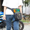 レッグポーチ メンズ タクティカル バイク サイクリング用 オートバイ 太もも固定 ウエストバッグ ボディバッグ 多機能 防水 撥水 PUレザー 耐摩耗性 通気性 アウトドア スポーツ ブラック(x2)