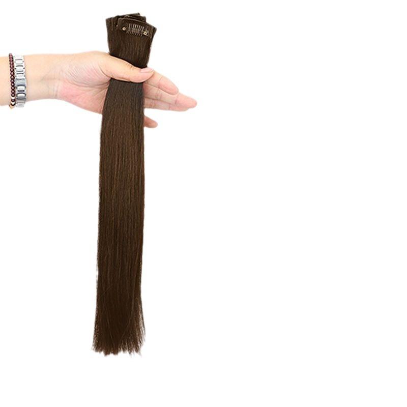 ヘアピース レディース ワンタッチクリップ 増毛 ボリュームアップ ロングストレート 人工毛 自然な仕上がり シームレス