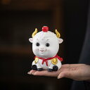 牛 置物 オブジェ 陶器 セラミック 金運 風水 開運 招財 縁起物 ラッキーアイテム 商売繁盛 財運 幸運 運勢アップ オフィス デスク インテリア ディスプ...