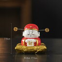 置物 かわいい ミニ財神 陶器製 金運アップ 開運招福 ストレス解消 癒しグッズ オフィス デスク 卓上 車内 ダッシュボード インテリア飾り