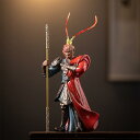 置物 孫悟空 斉天大聖 魔仏 陶器製 中華風 リビング 玄関 飾り オブジェ 神話 キャラクター インテリア雑貨 精巧な細工 室内装飾品 仏教美術 アジアンテイ...