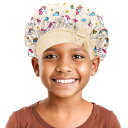 ナイトキャップ キッズ 子供 ユニコーン柄 リボン ボンネット 就寝用 ヘアキャップ ポリエステル 通気性 かわいい プリンセス風