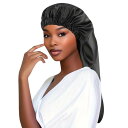 ナイトキャップ レディース 伸縮性 サテン ポリエステル ロングテール 髪保護用 就寝用 ヘアケア 美髪 シャワーキャップ 寝ぐせ防止 保湿 通気性 ルームキャップ