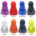 デュラグ メンズ レディース バンダナキャップ ヘッドラップ ターバン ペイズリー柄 ロングテール シルク調 ポリエステル ヒップホップ ストリート ダンス スポーツ カジュアル UVカット 通気性 防風 アジャスター付き
