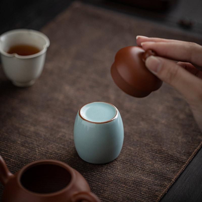 蓋置き 汝窯 紫砂 陶磁器 高級感 経年変化 育てる 茶器 茶道具 茶道小物 急須 茶碗 茶托 功夫茶 中国茶..