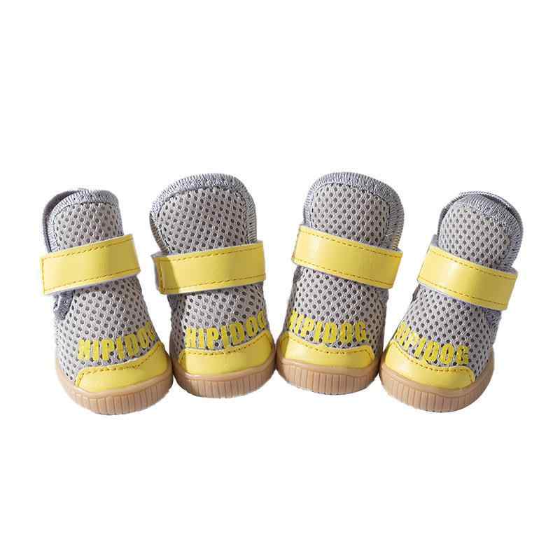 犬 靴 ドッグシューズ 小型犬 通気性 ソフトソール 脱げにくい サンダル 夏 イエロー ホワイト ブラック