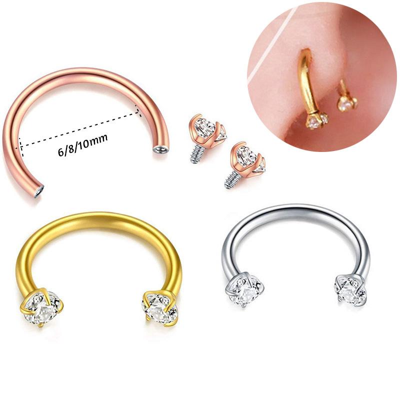 ・カテゴリ: 鼻ピアス・加工方法: 電気めっき・対象: 男女兼用・素材: 316Lステンレス鋼・形状: 幾何学模様・スタイル: 欧米風・カラー展開: シルバー、ゴールド、ローズゴールド、ブラック・サイズ展開: 1.2mm x 6mm、1.2...