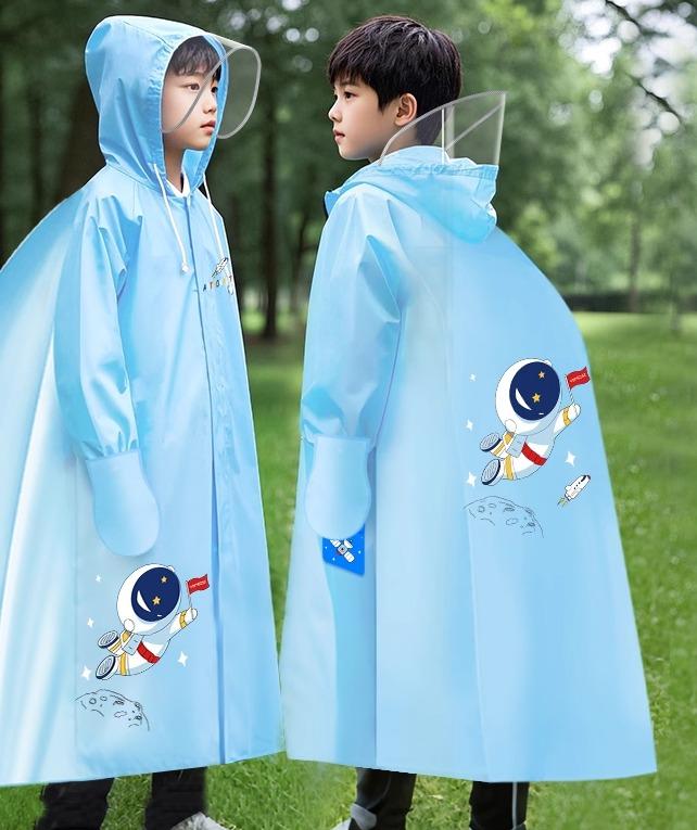レインコート キッズ カッパ 男の子 女の子 子供用 小学生 中学生 ランドセルスペース 防水 ロング ブルー ピンク ホワイト