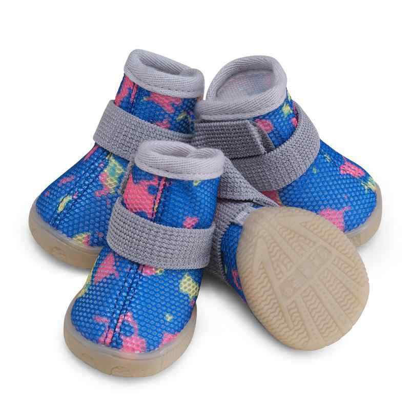 犬 靴 ドッグシューズ 小型犬 中型犬 夏 メッシュ サンダル ソフトソール かわいい ブルー グリーン