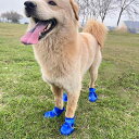 犬 靴 ドッグシューズ ペット レインブーツ 小型犬 中型犬 かわいい 防水 シリコン カジュアル 滑り止め グリーン レッド イエロー