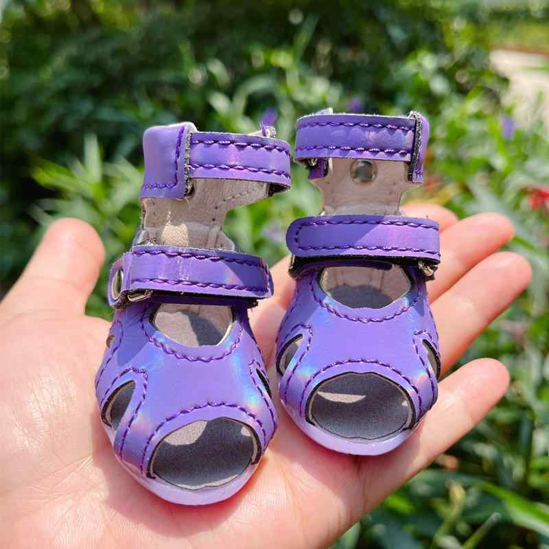 犬 靴 ドッグシューズ かわいい 通気性 サンダル 火傷を防ぐ カジュアル 脱げにくい パープル グリーン