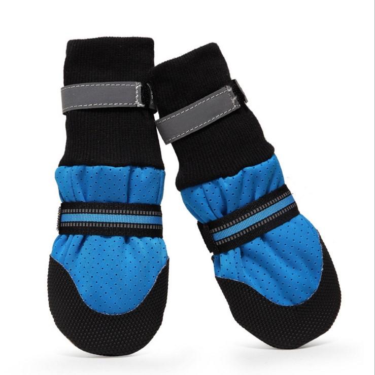 犬 靴 ドッグシューズ 中型犬 大型犬 カジュアル ペット ソフトソール 通気性 オールシーズン ピンク ..