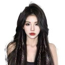 エクステ ガールズグループ風 鮮やか レーザーイヤーカフカラー ワンタッチ シームレス 自然な仕上がり 高温繊維 舞台 イベント用 普段使い