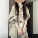 シャツ レディース 長袖 UVカット 開襟 ルーズ オーバーサイズ ビッグシルエット ゆったり きれいめカジュアル デイリーユース 普段使い 羽織り 薄手 軽量 伸縮性 デザイン ポロ襟 ポケット付き 無地 グリーン アイボリー ブルー ホワイト