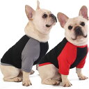ペットウェア 犬 猫 Tシャツ ポリエステル カジュアル 普段使い ファッション カラーブロック 軽量 伸縮性 テディ ブルドッグ 小型犬 中型犬 春服 夏服 ブルー グリーン レッド グレー