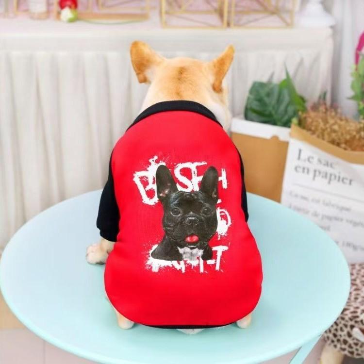 犬服 フレンチブルドッグ ブルドッグ パグ用 パーカー スウェットシャツ 配色デザイン 綿 コットン カ..