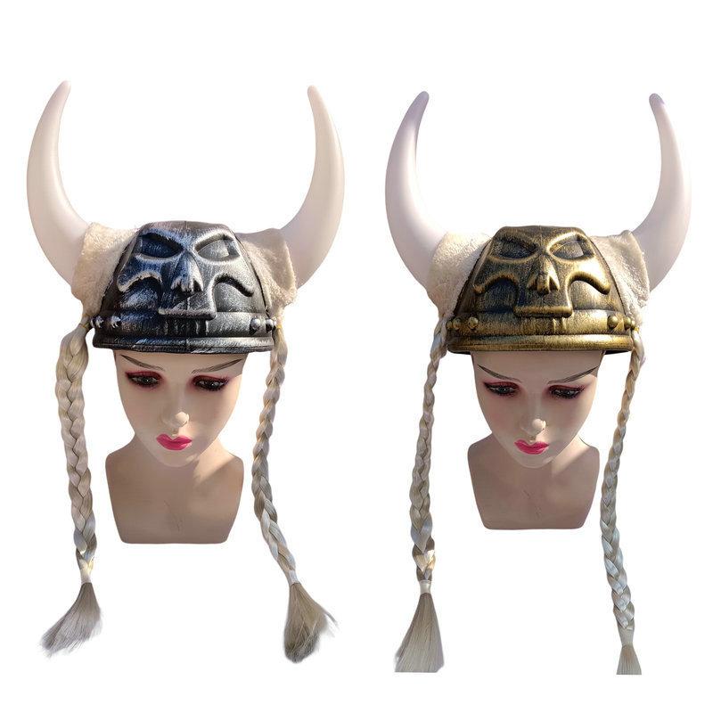 コスプレ ヘルメット 古代ローマ バイキング スパルタ 勇者 スカル 角付き 大型 プラスチック製 仮装 衣装 イベント パーティー 舞台 演劇 ハロウィン ク...