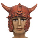 ヘルメット 海賊 バイキング 角付き 古代ローマ 戦士 武士 コスプレ 仮装 ハロウィン イベント 舞踏会 ラテックス製 ゴールド シルバー ヘッドギア パーティーグッズ 小道具